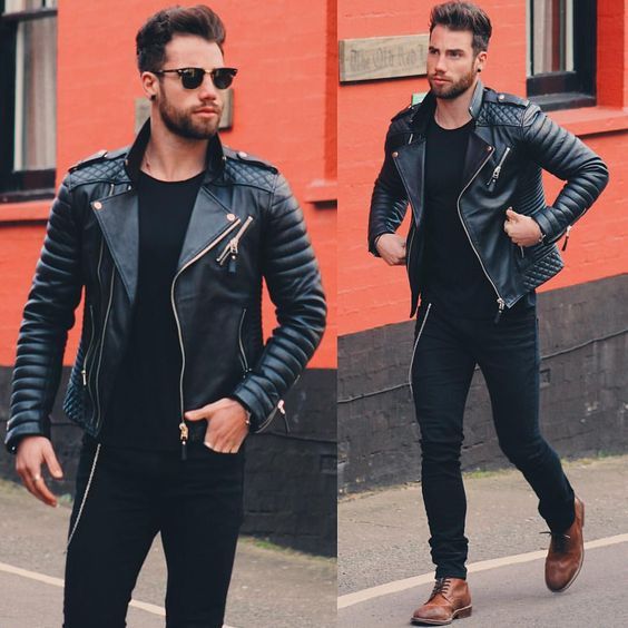 Jaqueta jeans couro hot sale masculina